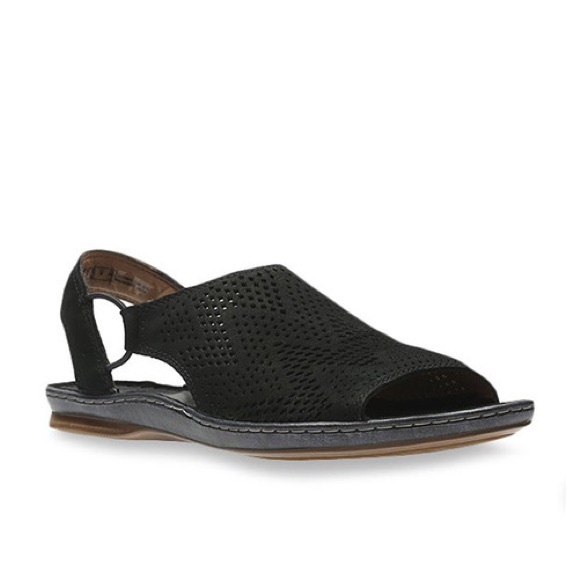 Clarks Womens Sarla Cadence Black Sling Black Sandals.Size-EUR 39
